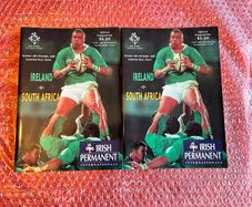 2 Match day Programmes Ireland Vs South Africa November 1998