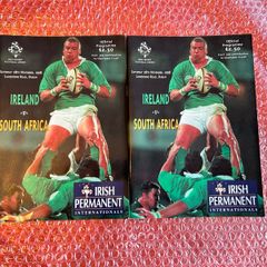 2 Match day Programmes Ireland Vs South Africa November 1998