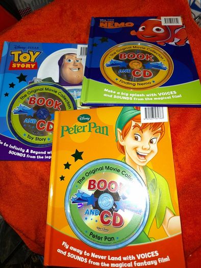 Three children's books with cd