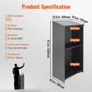 Podium Stand, 119 cm Hostess Stand with 4 Rolling Wheels, Wood Podium with Storage Shelves, and Slant Desktop Image 3