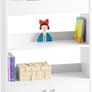 Children's  Bookshelf White Standing Shelf for Kids Room Toy Storage Shelf Image 2