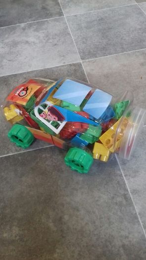 Toy Car with building bricks