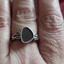 Vintage 925 sterling silver ring with a brown stone. Image 6