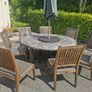 Teak Outdoor Table and 8 Chairs Image 3