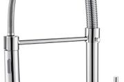 Kitchen Sink Mixer Tap Spring Kitchen Taps with Pull Out Spray, Commercial Kitchen Faucet Single Handle Lever, 2 Spray Modes High Arc Swivel 360 degree Kitchen Tap