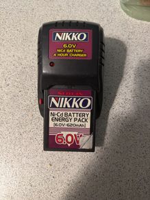 Nikko 6.0v Ni-cd Battery Pack Quick Slot Charger 4 Hour Toy RC Radio Control R1