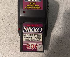 Nikko 6.0v Ni-cd Battery Pack Quick Slot Charger 4 Hour Toy RC Radio Control R1