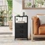 3 Drawers Chest of Drawers for Bedroom with Charging Station and LED Light, Image 2