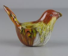 Glass Bird Figurine Ornament Paperweight 7cm