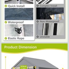 Outdoor Garden Storage Tent for tools, bikes etc.