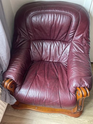 Real leather sofa