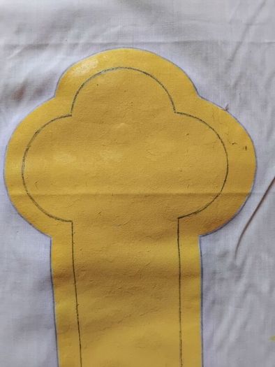 1950s hand painted religious Flag