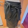 zara black faux leather skirt uk10 Image 3