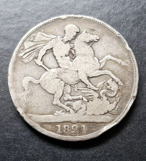 1821 George llll Silver (SECUNDO) Crown