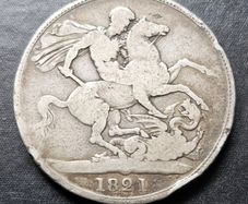 1821 George llll Silver (SECUNDO) Crown