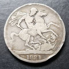 1821 George llll Silver (SECUNDO) Crown