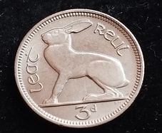 Ireland - 1966 - 3 Pence - Hare - UNC - KM.12a - [2232]