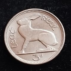 Ireland - 1966 - 3 Pence - Hare - UNC - KM.12a - [2232]
