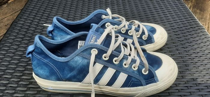 addidas nizza blue stonewash street shoes
