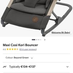 Maxi-cosi Bouncer & Cozysleep Bedside Crib