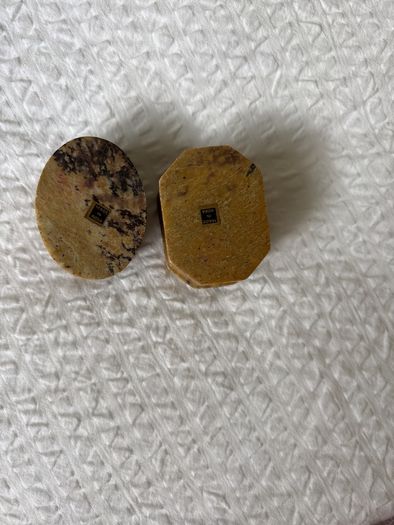 Alabaster Mini Trinket Box (2) with Shell Inlay (E5 each)