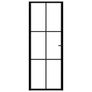 Interior Door ESG Glass and Aluminium 76x201.5 cm Black Image 2