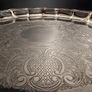 Vintage Ornate Engraved Serving Tray Image 2