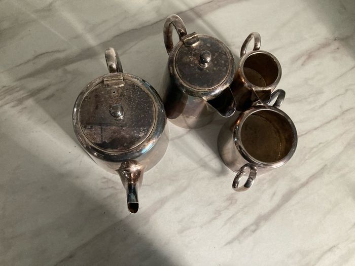 Hotel ware silverplate tea set
