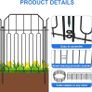 Garden Fencing, 10 Pcs Temporary Fencing Animal Fence Barrier, Decorative Metal Fencing for Outdoor Grassland Yard Patio Image 3
