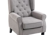 Fabric Tufted Club Accent Sofa Chair Home Decor with Extra Wide Seat, Wooden Legs (FREE SHIPPING)
