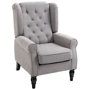 Fabric Tufted Club Accent Sofa Chair Home Decor with Extra Wide Seat, Wooden Legs (FREE SHIPPING)