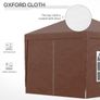 10x10ft Popup Gazebo Marquee Party Tent Pavilion Coffee with 4 Sides Image 6