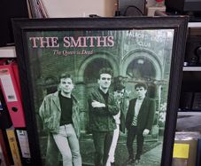 Giant vintage framed Smiths poster - The Queen is Dead