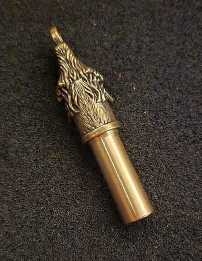 Wolf head whistle/ brass