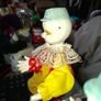 Rare Pair of Vintage Porcelain Head and Hands Circus Clowns mounted on a decorative base, Image 6