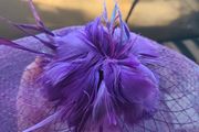 Beautiful purple Fascinator with extended net , a really beautiful piece