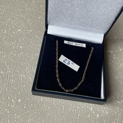 9ct Solid Gold Trace Chain 23" Long