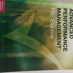 Advanced performance management FAE Elective