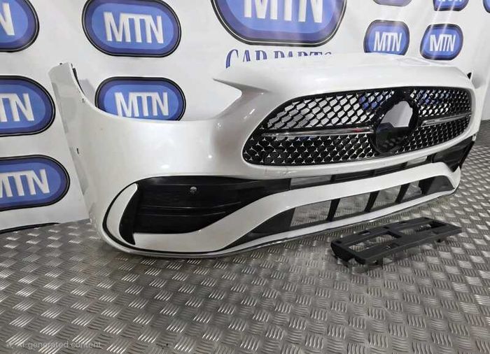 Complete Front Bumper For Mercedes C Class W206 Amg Line 22-25 Pearl White