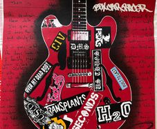 Tom DeLonge of Blink 182 Autograph Box Car Racer Print