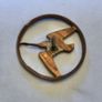 Hand Cut Farthing Coin Pin Badge Image 4