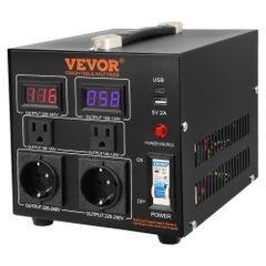 NEW SALE | Voltage Converter Transformer, 500W, Heavy Duty Step Up/Down Transformer, Convert from 110 Volt to 220 Volt and from 220 Volt to 110 Volt, with US Outlet EU Outlet 5V USB Port, CE Certified