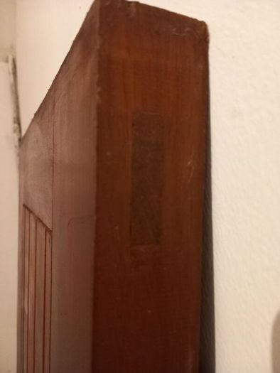 solid teak door with bolt