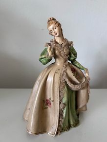 Antonio Borsato, Milan, Italy, figurine, lady with a flower