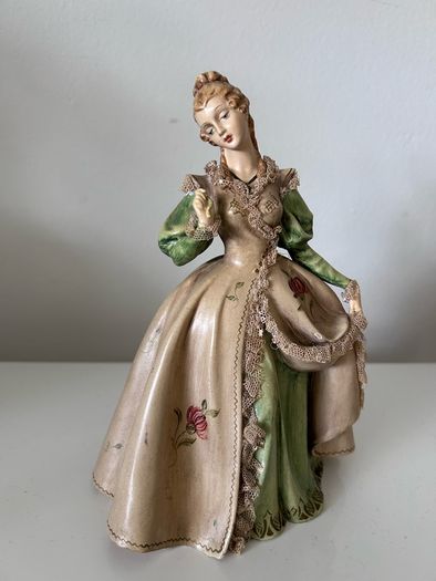 Antonio Borsato, Milan, Italy, figurine, lady with a flower