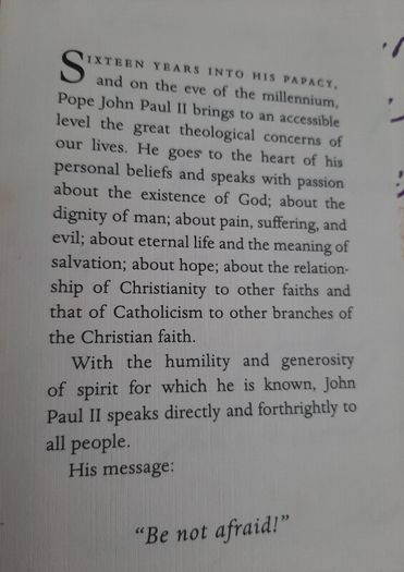 Book by his holiness John Paul II