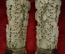 Chinese soapstone vases.