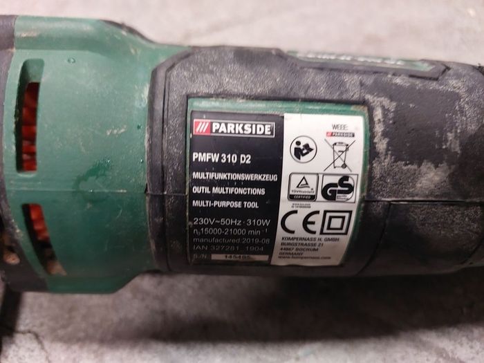 Parkside PMFW 310 D2 Multi Tool Oscillating Tool Fully Working