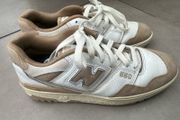 New Balance 550 White Beige Leather Steakers