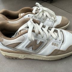 New Balance 550 White Beige Leather Steakers